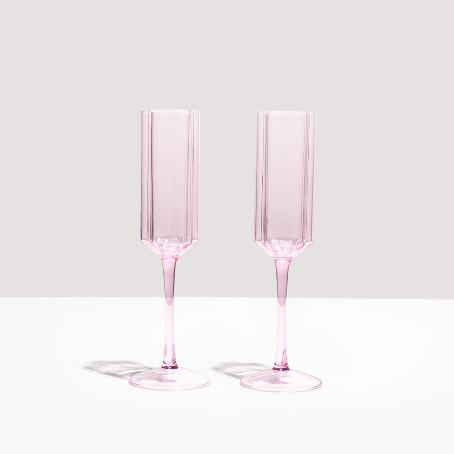 TWO x WAVE FLUTES - PINK