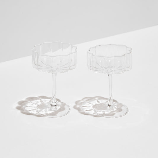 Wave Coupe - Clear. Set of 2