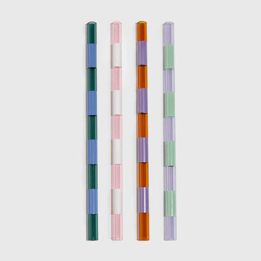 Striped Straws - 4 pack (mixed)