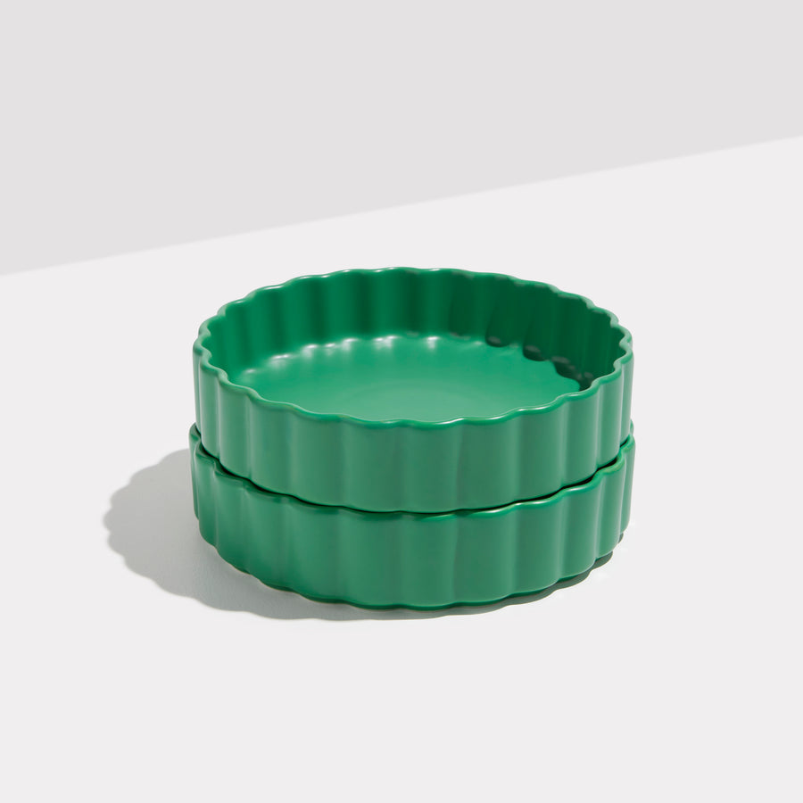 TWO X WAVE BOWLS - GREEN