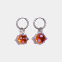 Shop Now GLOBE EARRINGS - AMBER + SILVER at Fazeek