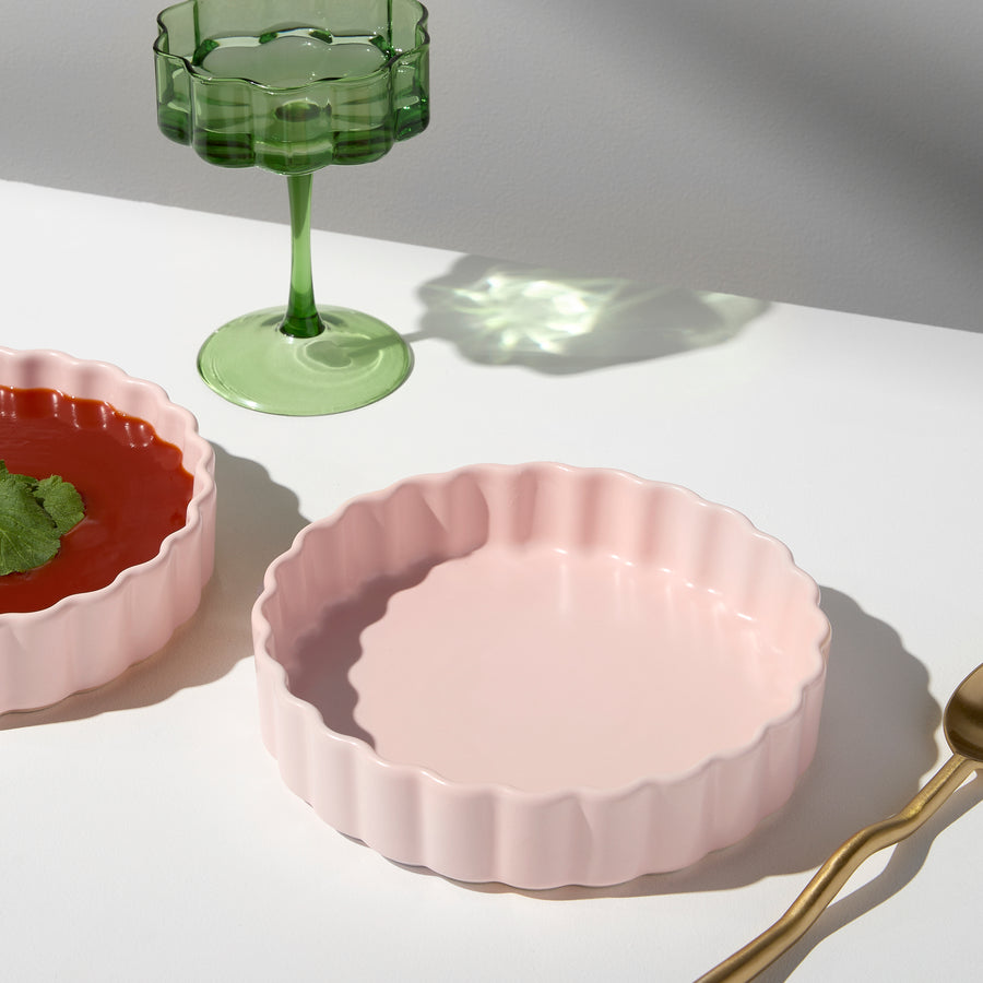 TWO X WAVE BOWLS - PINK