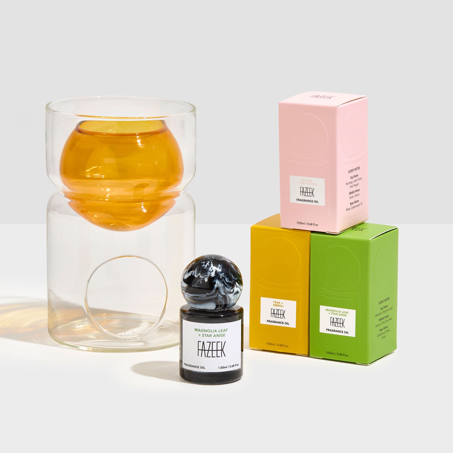 'ESSENTIAL' FRAGRANCE OIL BUNDLE + BALANCE OIL BURNER