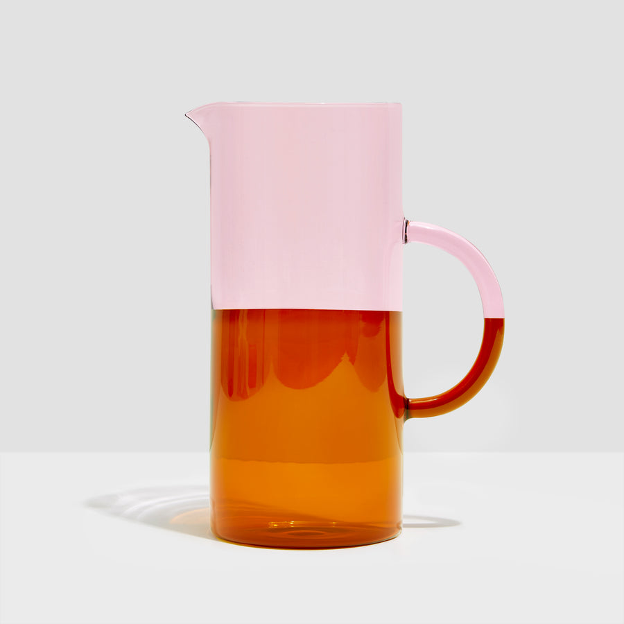 TWO TONE PITCHER - PINK + AMBER