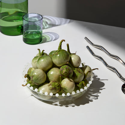 PEARL PLATTER - CLEAR + WHITE
