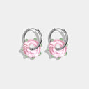 Shop Now Pink Orb Earrings - Gold at Fazeek