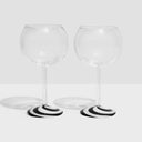 Shop Now SWIRL WINE GLASSES - BLACK + WHITE at Fazeek