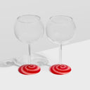 Shop Now SWIRL WINE GLASSES - RED + PINK at Fazeek