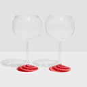 Shop Now SWIRL WINE GLASSES - RED + PINK at Fazeek