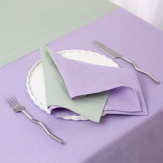 TWO x HALF HALF NAPKINS - LILAC + SAGE