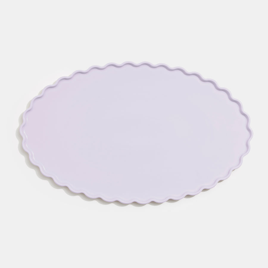 WAVE OVAL PLATTER - LILAC