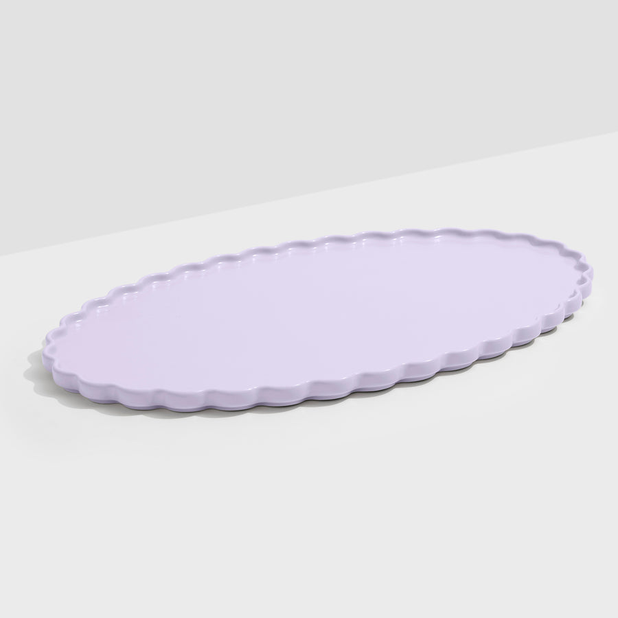 WAVE OVAL PLATTER - LILAC