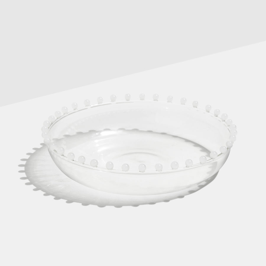 PEARL PLATTER - CLEAR + WHITE