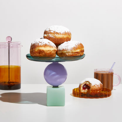 GEO CAKE STAND - TEAL