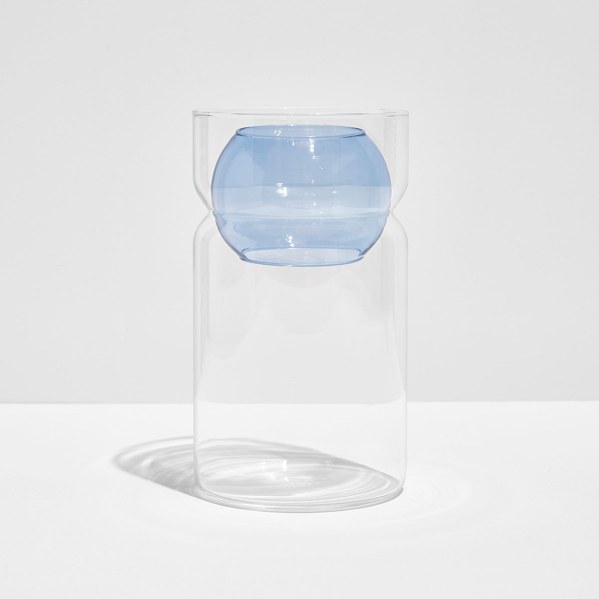 BALANCE VASE - CLEAR + BLUE