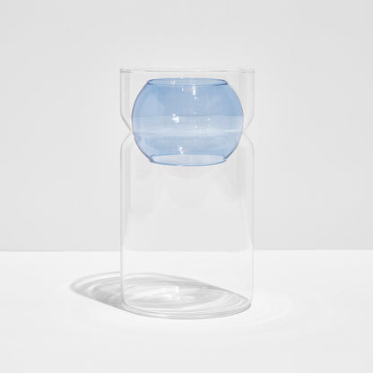 BALANCE VASE - CLEAR + BLUE