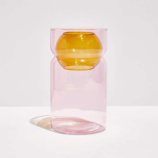 BALANCE VASE - PINK + AMBER