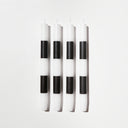 Shop Now STRIPED DINNER CANDLES - BLACK + WHITE at Fazeek