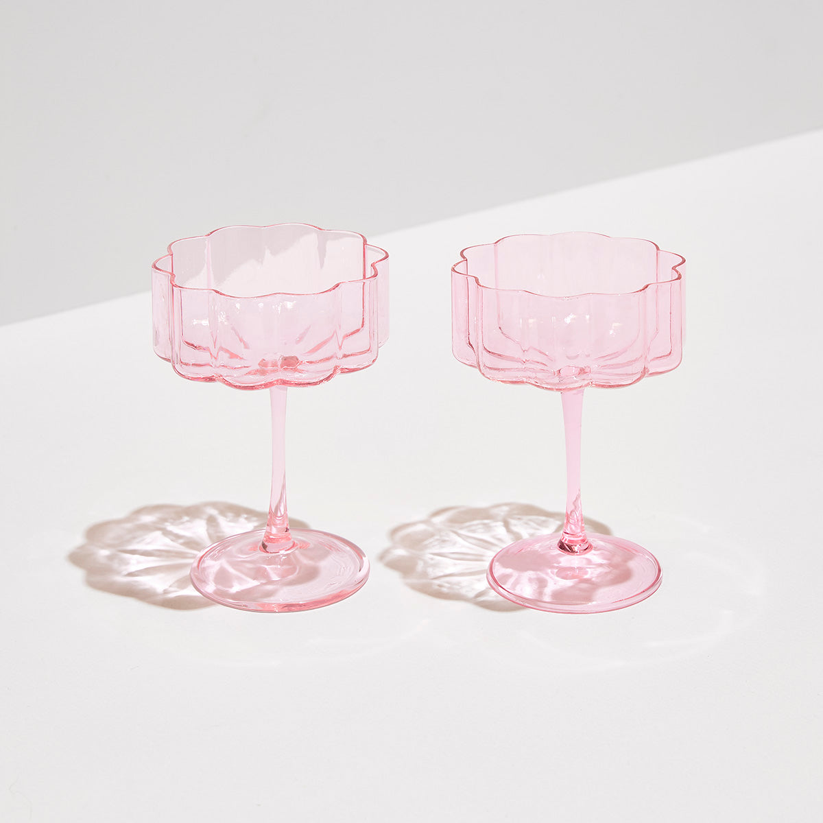 PINK | FAZEEK | TWO SET WAVE COUPE GLASSES