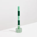 Shop Now STRIPED DINNER CANDLES - JADE + GREEN at Fazeek