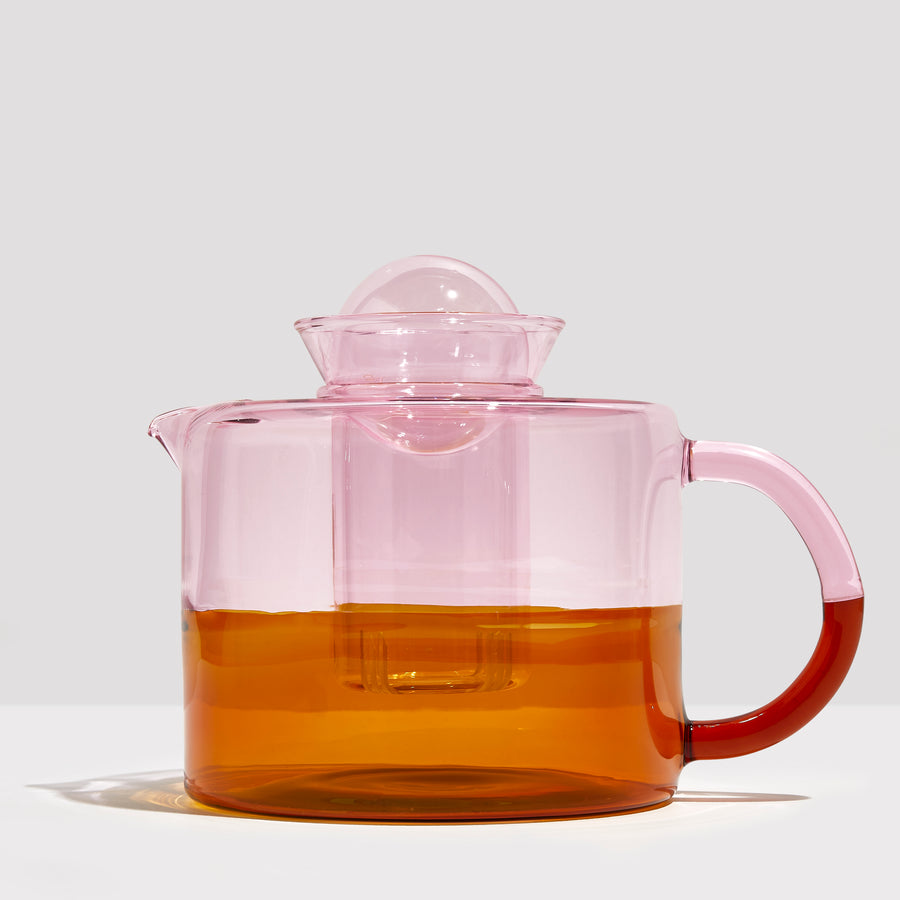 TWO TONE TEAPOT - PINK + AMBER