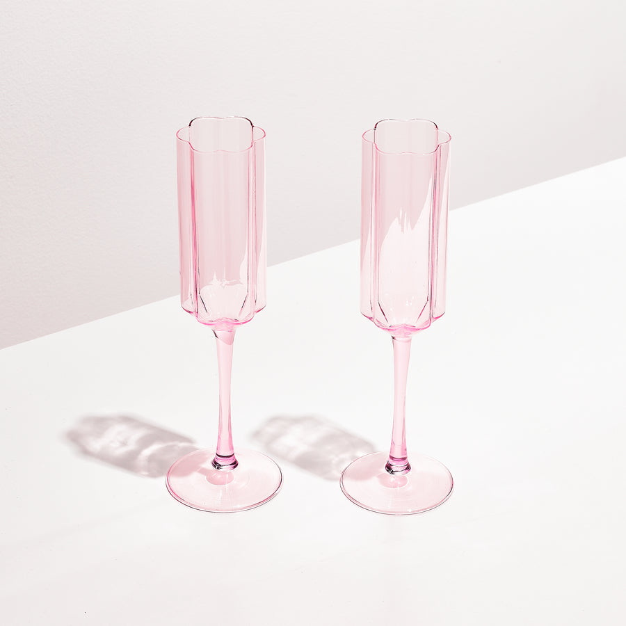 TWO x WAVE FLUTES - PINK