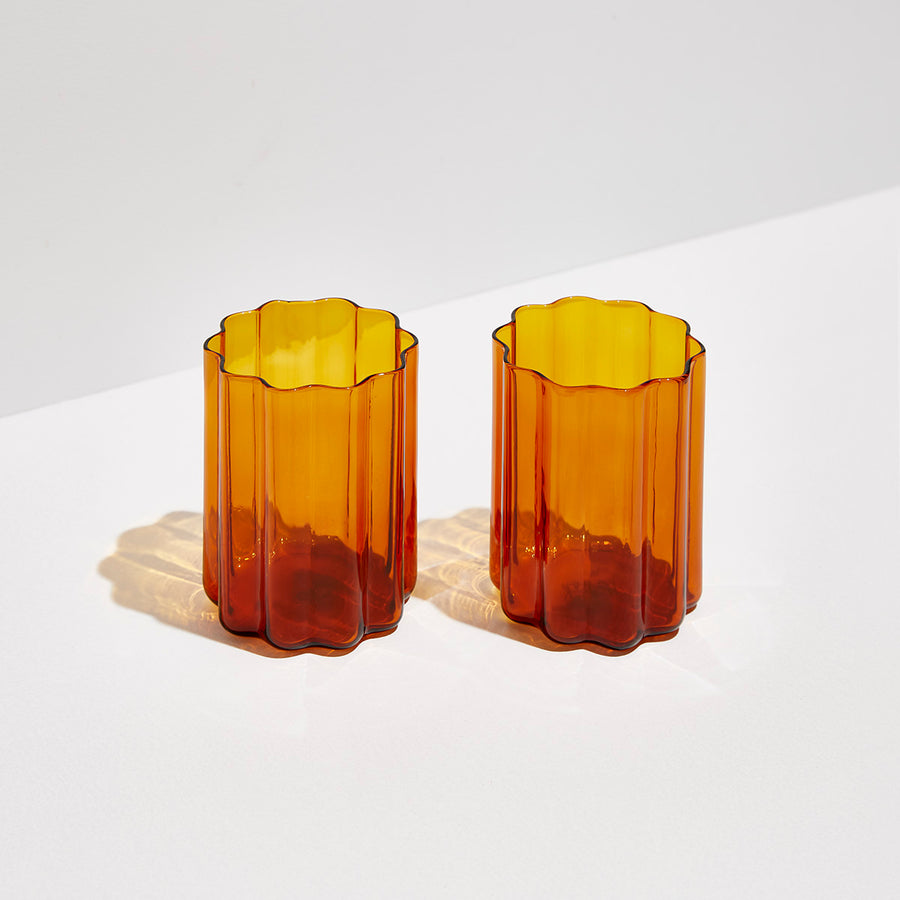 TWO x WAVE GLASSES - AMBER