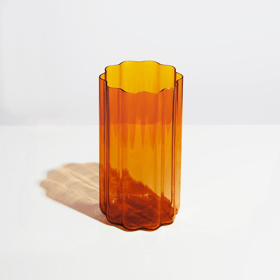 WAVE VASE - AMBER