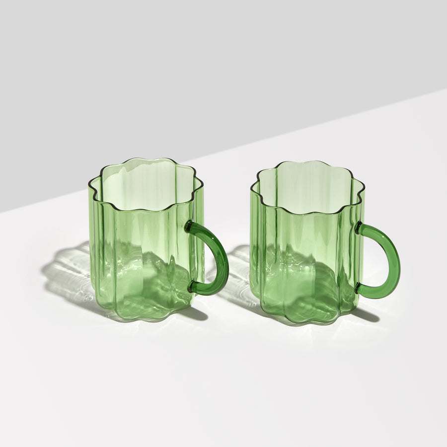 Signature Glass Coffee Cup Green