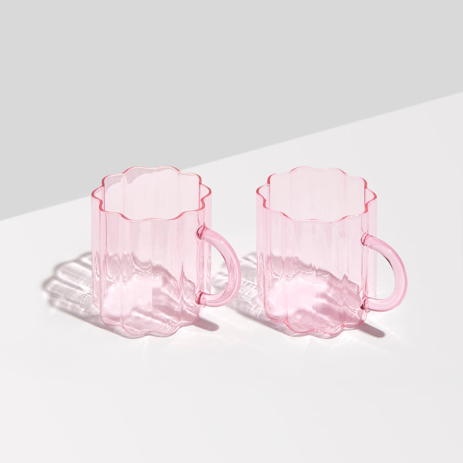 TWO x WAVE MUGS - PINK