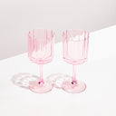 Shop Now WAVE WINE GLASSES - PINK at Fazeek